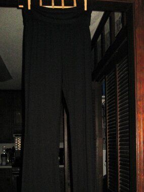 Old Navy Black UltraLite Foldover-Waist Flare Lounge Pants Size Medium Tall